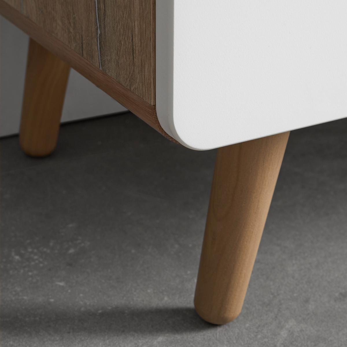 sideboard Eichefarben - couleur de chêne/blanc, Modern, matériau de bois (158/91/40cm) - Premium Living