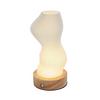 ACCU-TAFELLAMP GIRTL - Wit/Natuurlijke kleuren, Modern, Hout/Kunststof (14/21cm) - Mömax