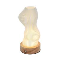 Akku-Tischleuchte Girtl Weiß max. 3 Watt - Weiß/Naturfarben, MODERN, Holz/Kunststoff (14cm) - Mömax