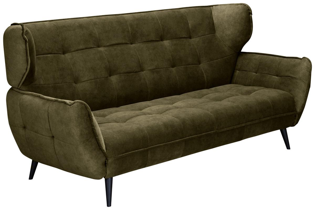 Háromszemélyes Kanapé Ariana - olívazöld, Modern, textil (221/105/98cm)