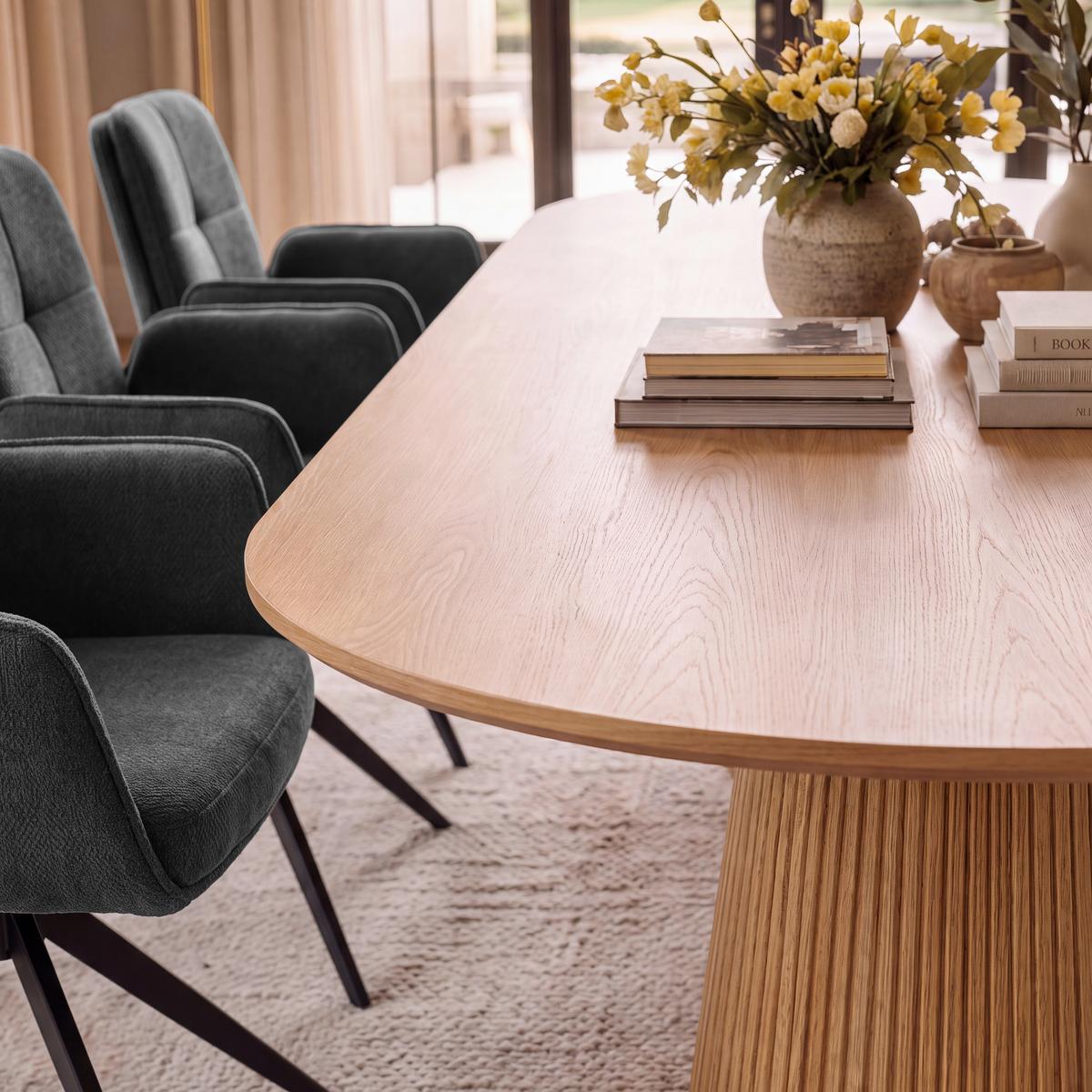Esstisch Lenno Eschefarben MDF ca. 200x100 cm - Eschefarben, MODERN, Holz/Holzwerkstoff (200/76/100cm) - Bessagi Home