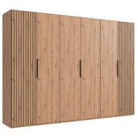 Ormar S Klasičnim Vratima Andorra - hrast Artisan/crna, Moderno, drvni materijal/metal (300/216/58cm) - Modern Living