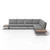 LOUNGEGRUPP SABRINA - mörkgrå/grå, Modern, metall/textil (323/79/253cm) - Bessagi Garden