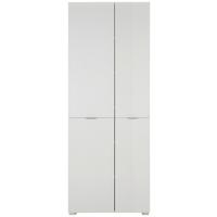 Dulap pentru hol Q-BIC - alb, Modern, sticlă/material pe bază de lemn (74/194/37cm) - Premium Living