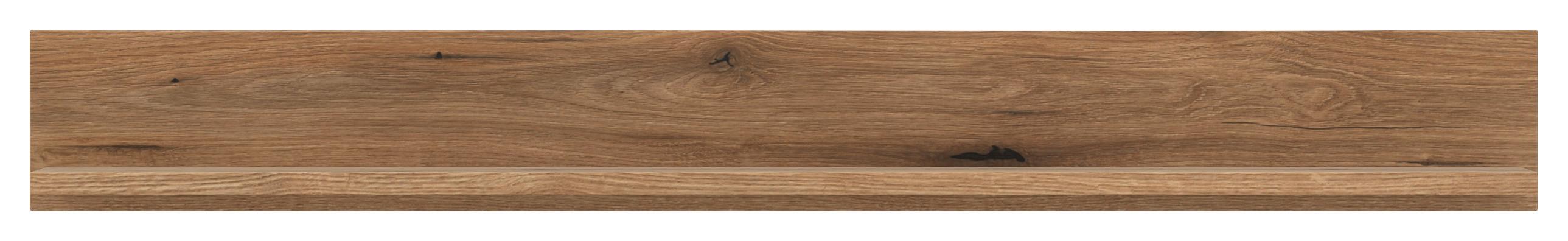 Poliță de perete CUT OUT - culoare lemn stejar, Modern, material pe bază de lemn (150/18/20cm) - Premium Living