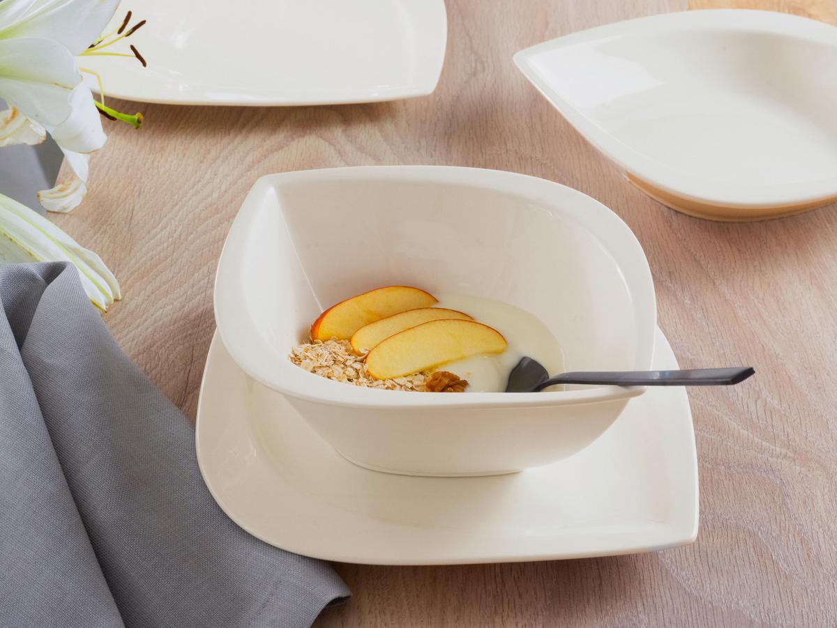 Jedilni Servis Melbourne Creme, 12-Delni - bela, Basics, keramika - Creatable