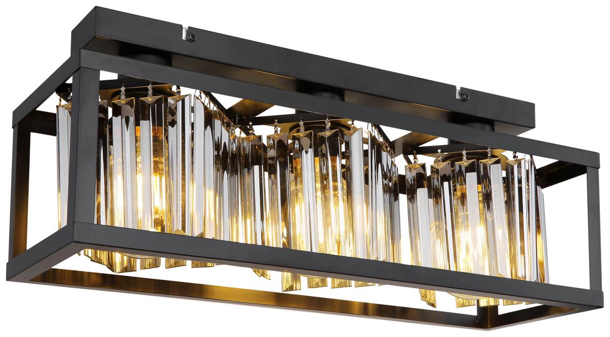 Stropna Svjetiljka Crna  Boja - crna, Basics, metal/plastika (51/17/20,5cm) - Globo