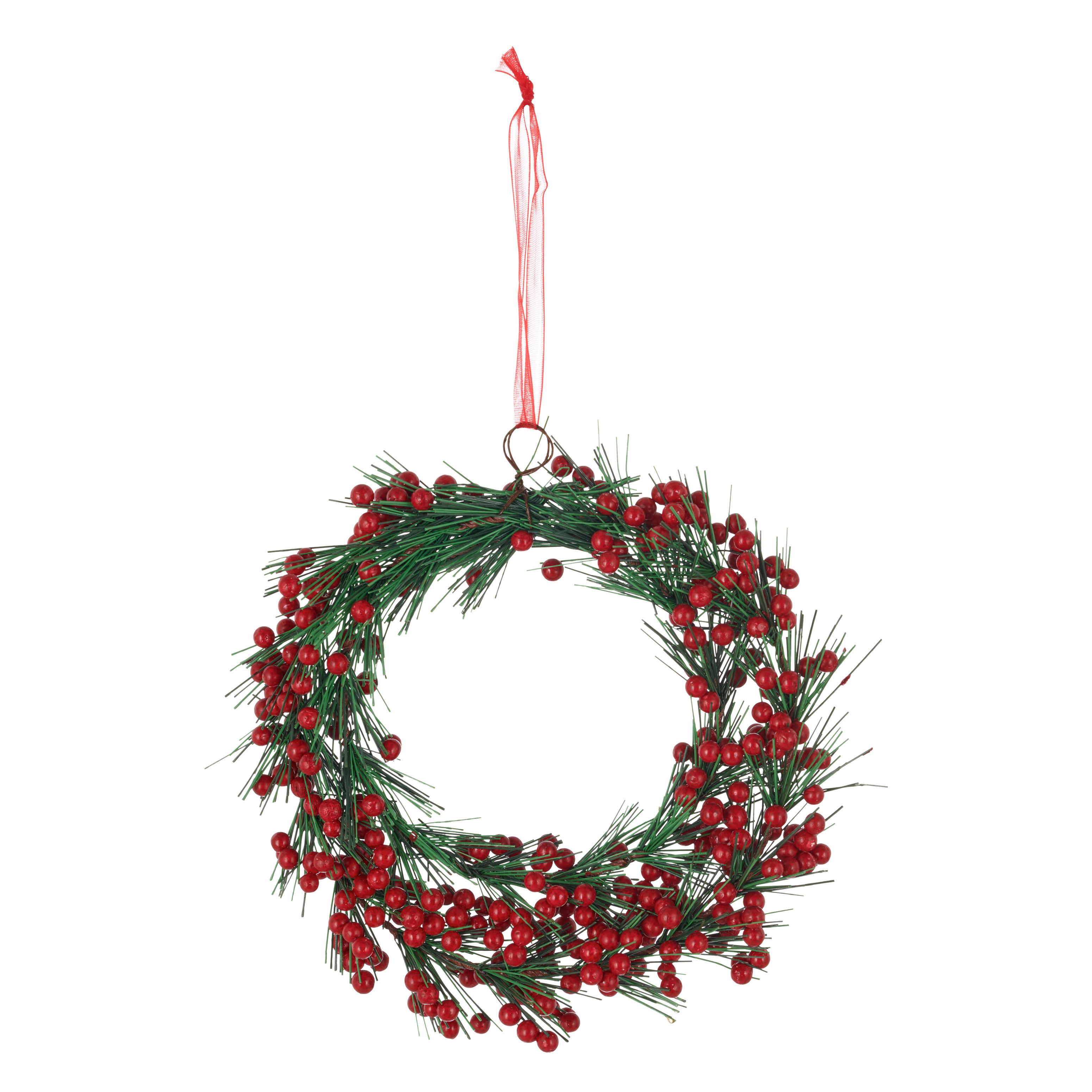 Venček Za Vrata Beerenkränzchen I - rdeča/zelena, Basics, umetna masa (17cm) - Mömax