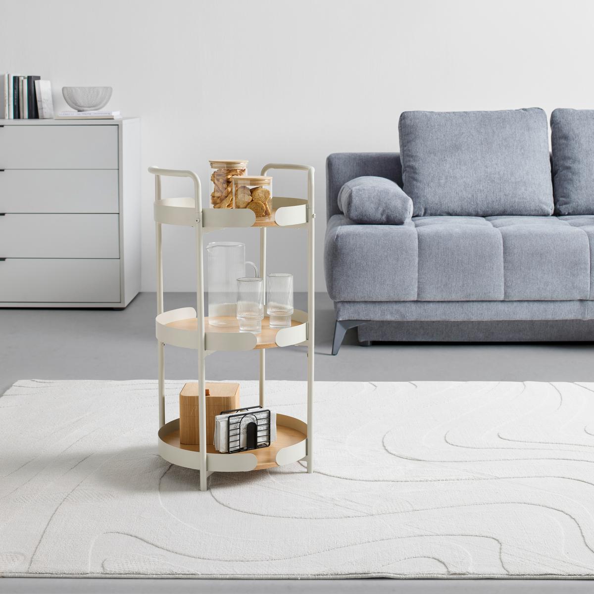 Bruce Kolica Za Serviranje - kašmir/boje hrasta, Moderno, drvni materijal/metal (44/80/44cm) - Modern Living