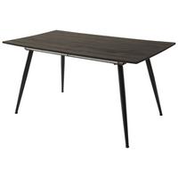 Raztegljiva Jedilna Miza Barbuda, 160-200 X 90 Cm - črna/barve hrasta, Moderno, kovina/leseni material (160-200/90/76cm) - MID.YOU