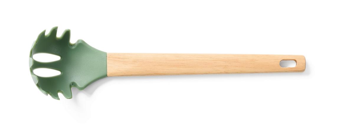 ZESTAW PRZYBORÓW KUCHENNYCH AE-C269BA1303 - kolor naturalny/ciemnozielony, Basics, tworzywo sztuczne/drewno - Homeware Profession.