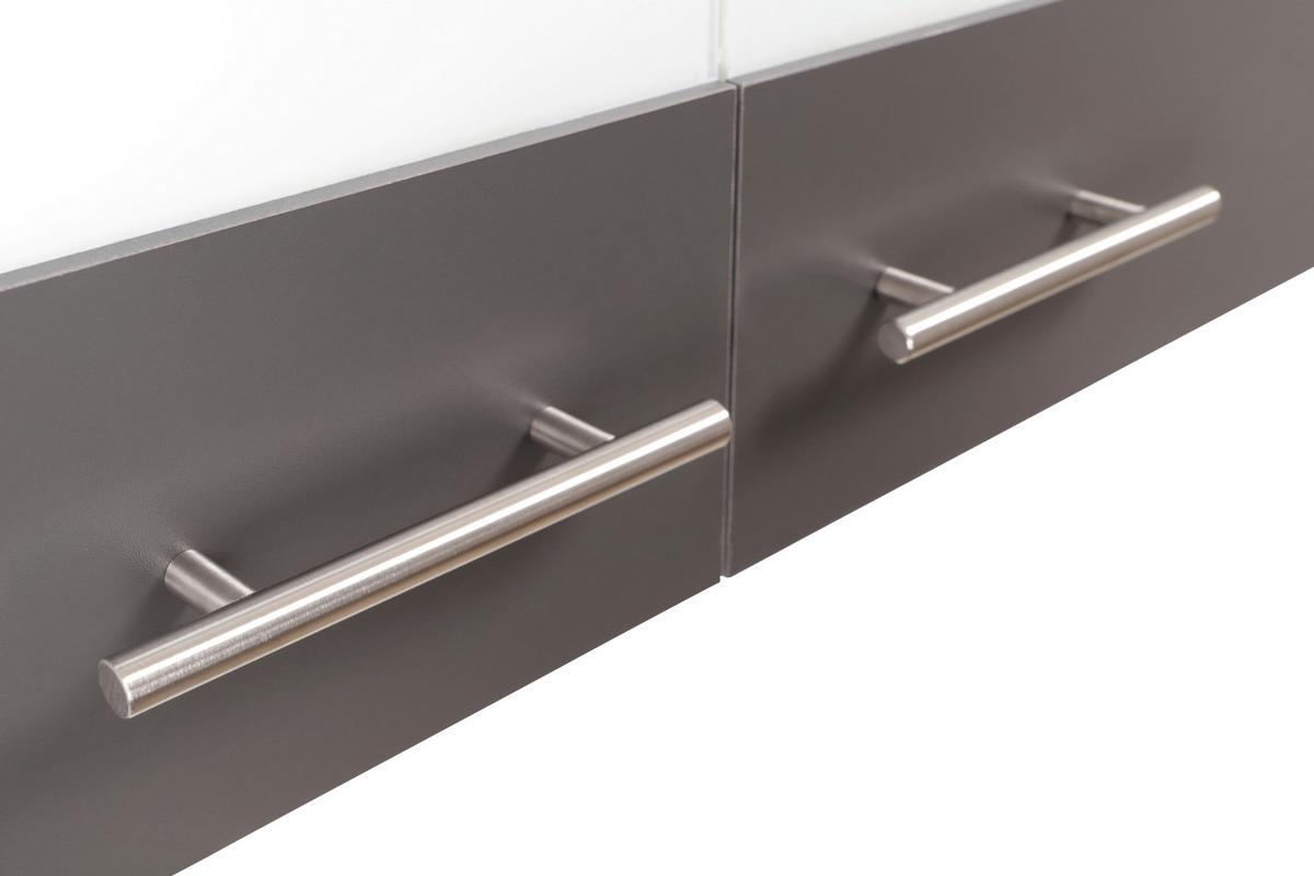 Bife Omara Merle, 100cm - srebrne barve/siva, Basics, kovina/steklo (100/200/60cm) - Respekta