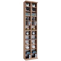 CD-Regal Almera in Eichefarbe, B: 42 cm - Eichefarben, KONVENTIONELL, Holzwerkstoff (42/183/20cm) - MID.YOU