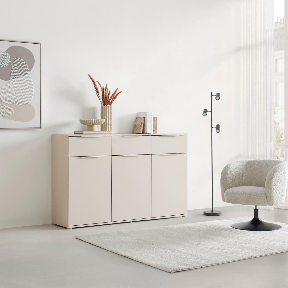 Komoda Dune - kašmir, Moderno, kovina/leseni material (150/95/38cm) - Mömax