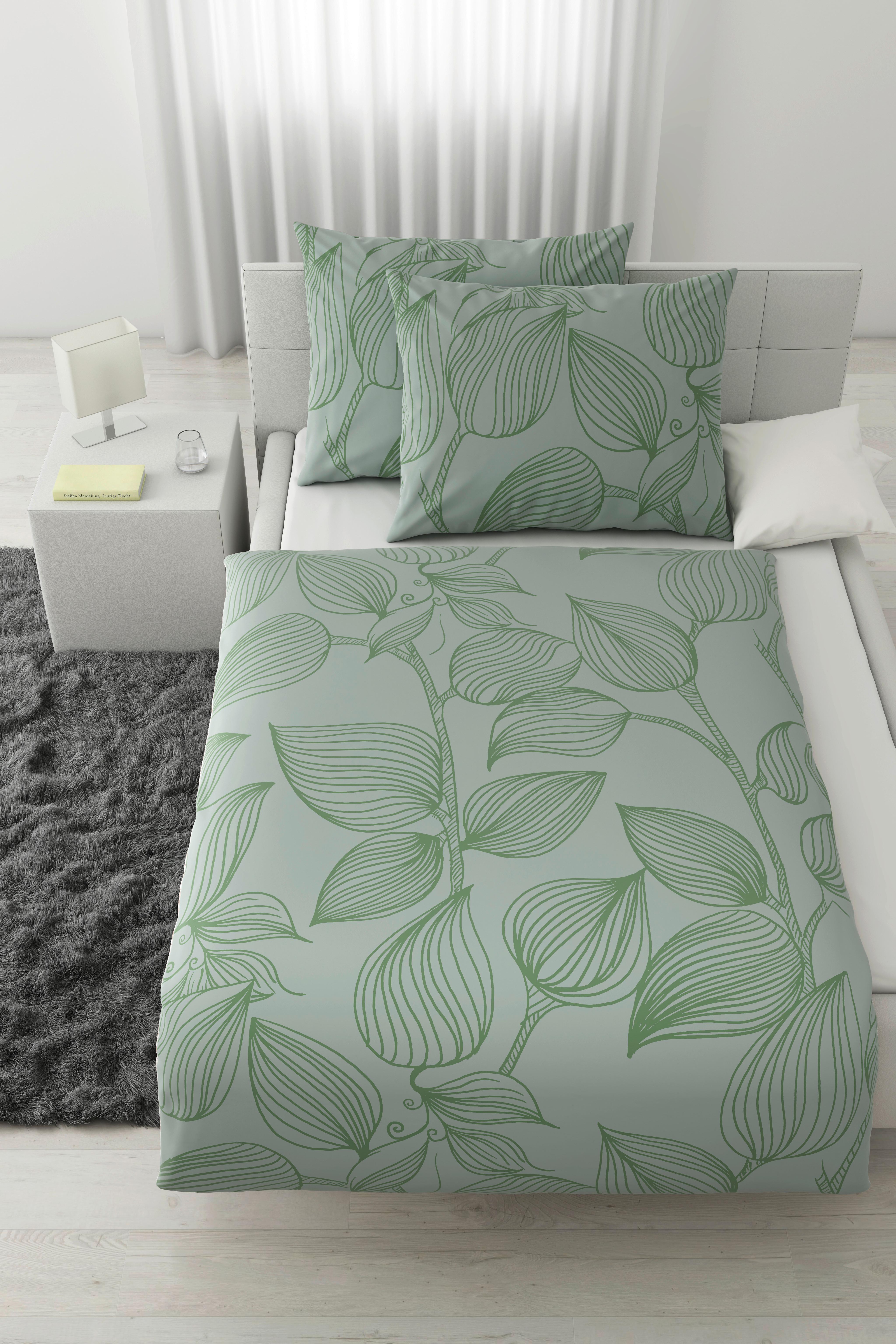 Posteljnina Green House - zelena, tekstil (200/200cm) - Modern Living