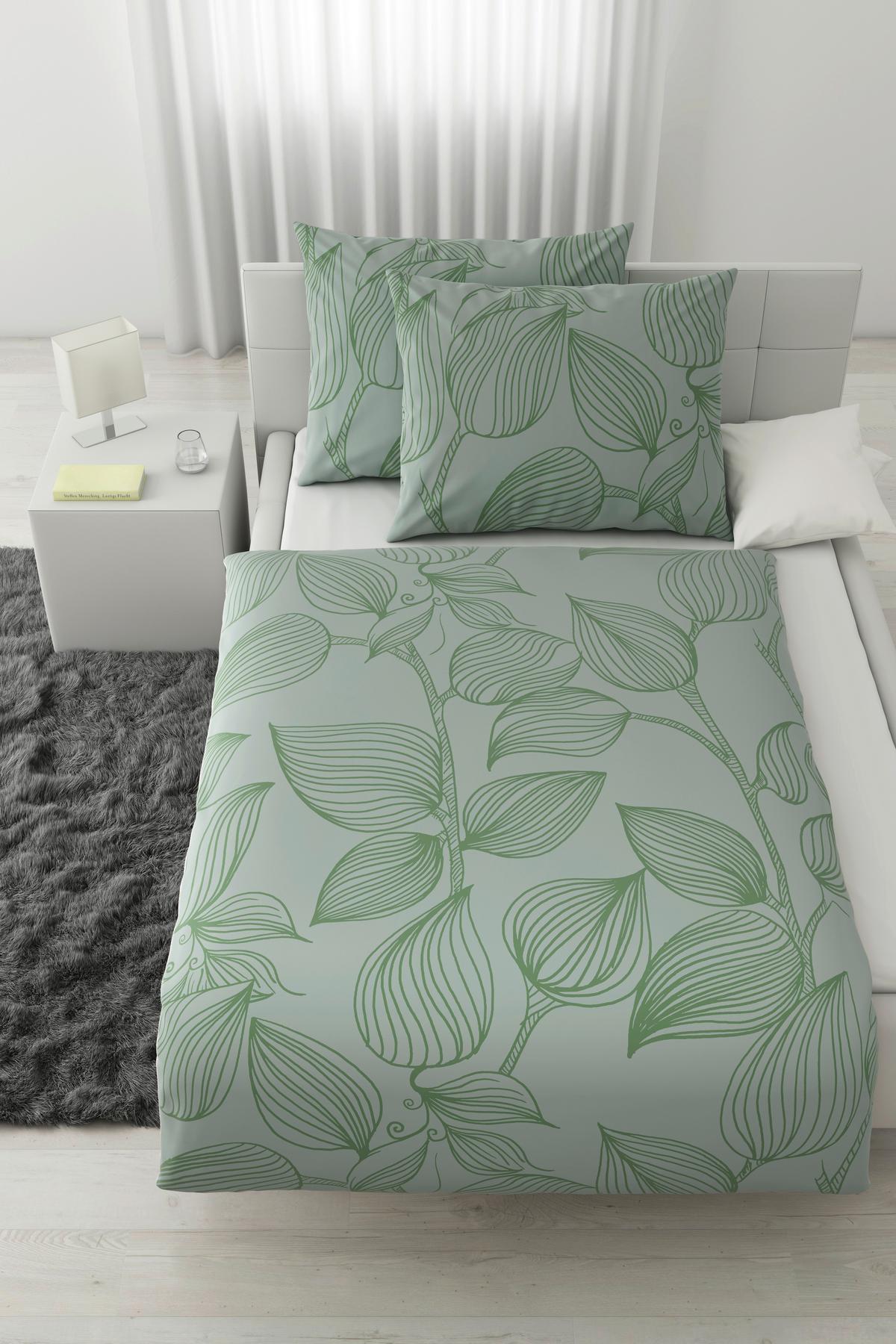 Posteljnina Green House - zelena, tekstil (200/200cm) - Modern Living