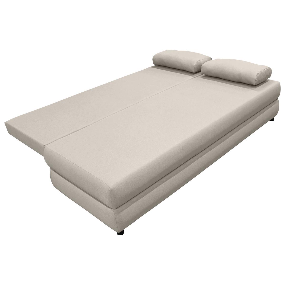 SOFA Z FUNKCJĄ SPANIA MELA - beżowy/czarny, Design, tworzywo sztuczne/tkanina (200/88/87cm) - P & B