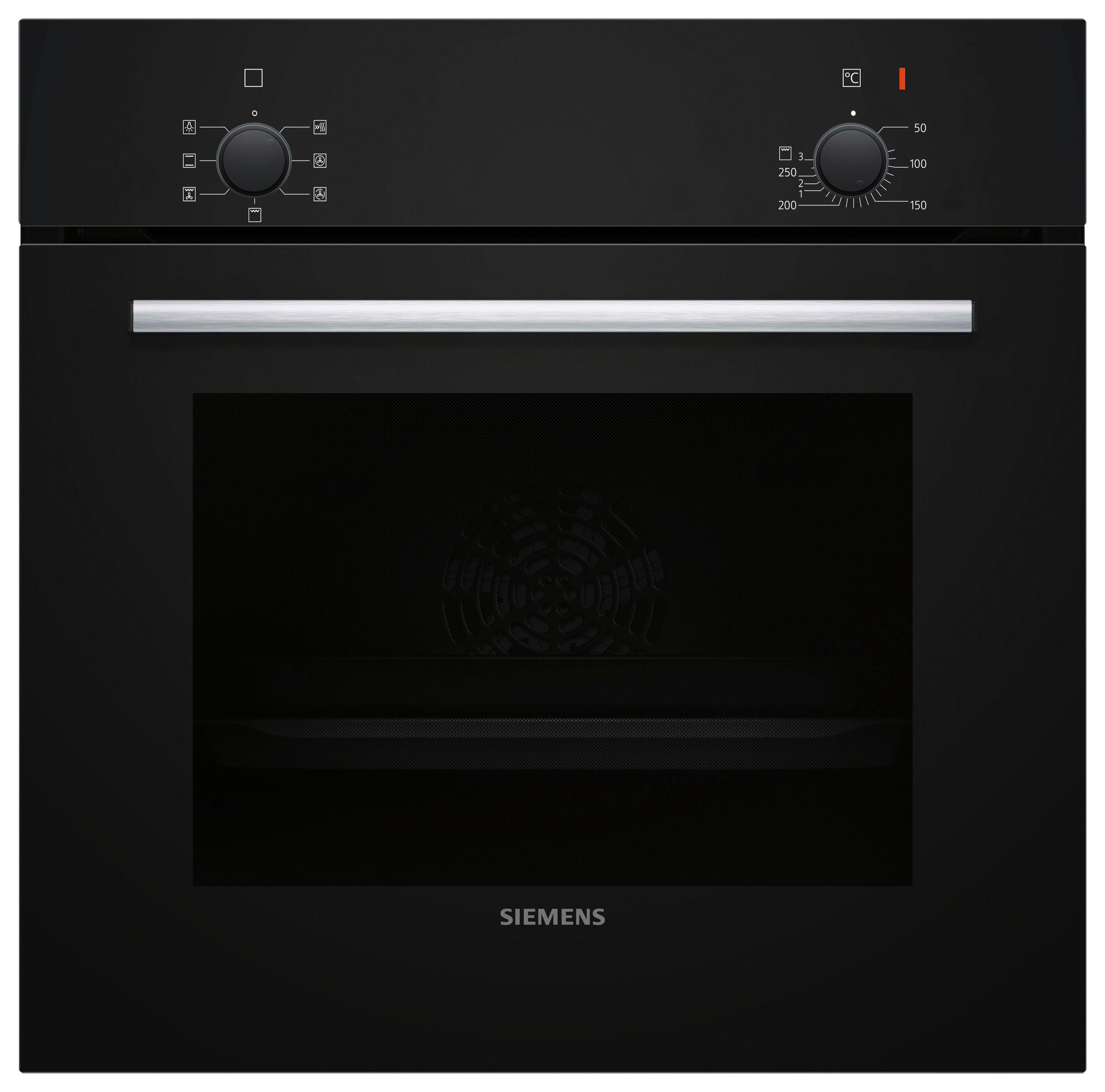 Backofenset EQPOWER02K Edelstahl/schwarz - Schwarz, Metall (60cm) - Siemens