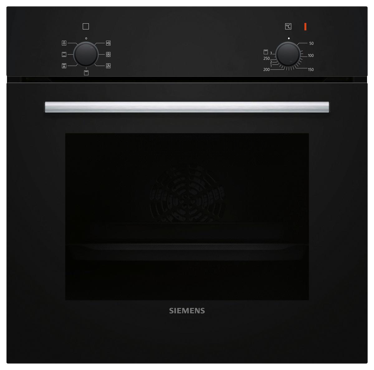Backofenset EQPOWER02K Edelstahl/schwarz - Schwarz, Metall (60cm) - Siemens