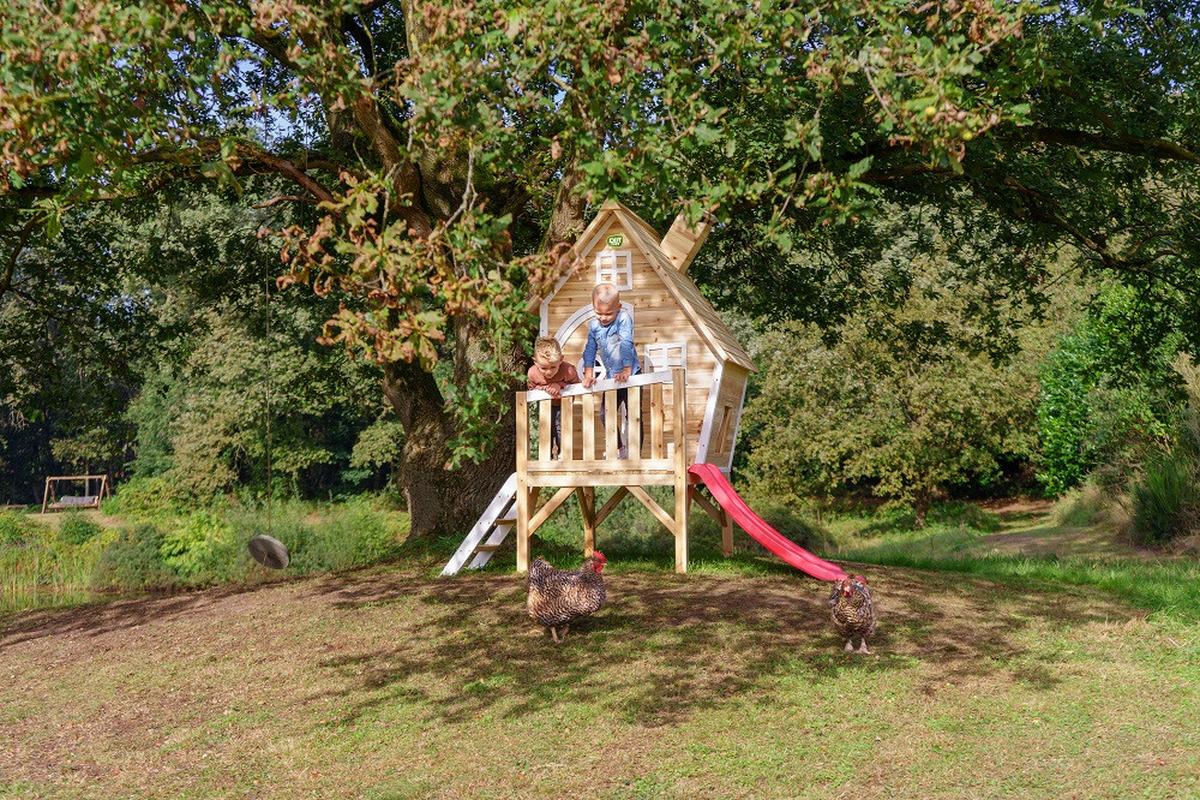 Igralna Hišica Exit Fantasia 300, Zelena - rdeča/zelena, Konvencionalno, les (246/166/227cm) - EXIT Toys