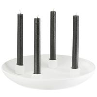 Gyertyatartó Fourth - fehér, Modern, kerámia (31/3,7cm) - Premium Living