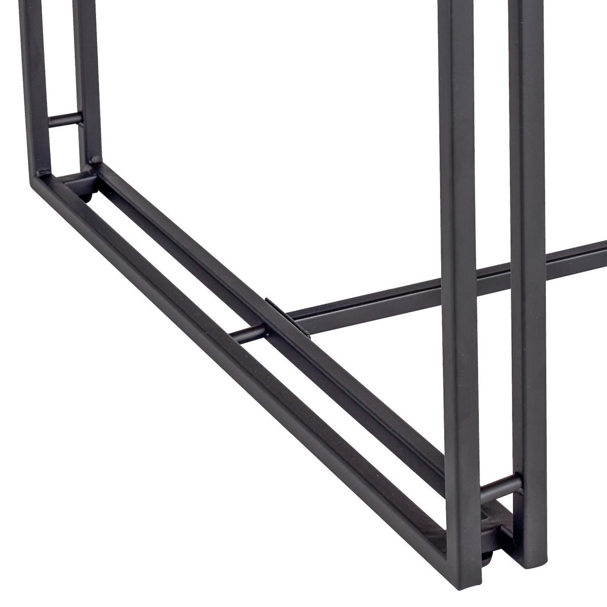 Klubska Miza Bistro, Naravne Barve, Črna - črna/naravne barve, Moderno, kovina/umetna masa (72/45/72cm)