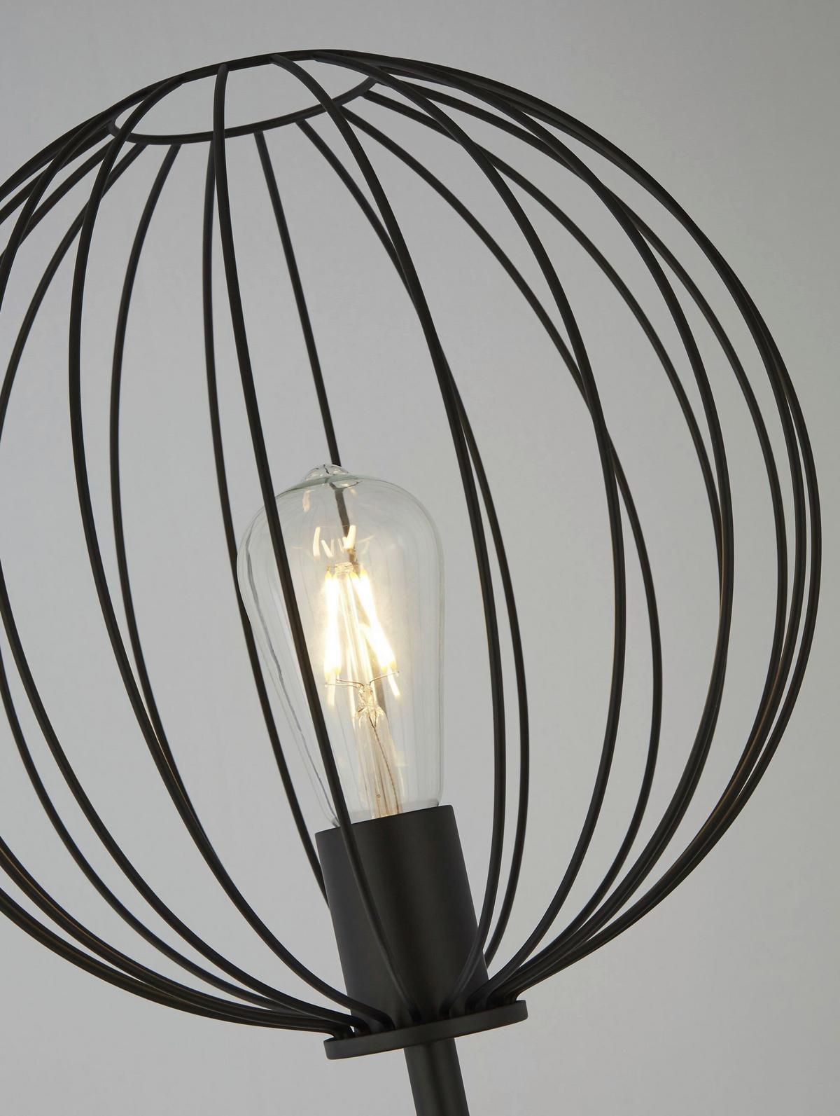 Állólámpa Stehleuchte Rondo Eu60832bk - fekete, Design, fém (30/30/161cm)