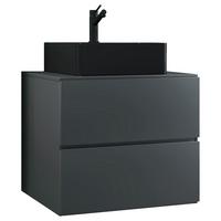 Kombiniran Umivalnik Lendas S, Antracit - antracit, Moderno, leseni material/keramika (61cm) - MID.YOU