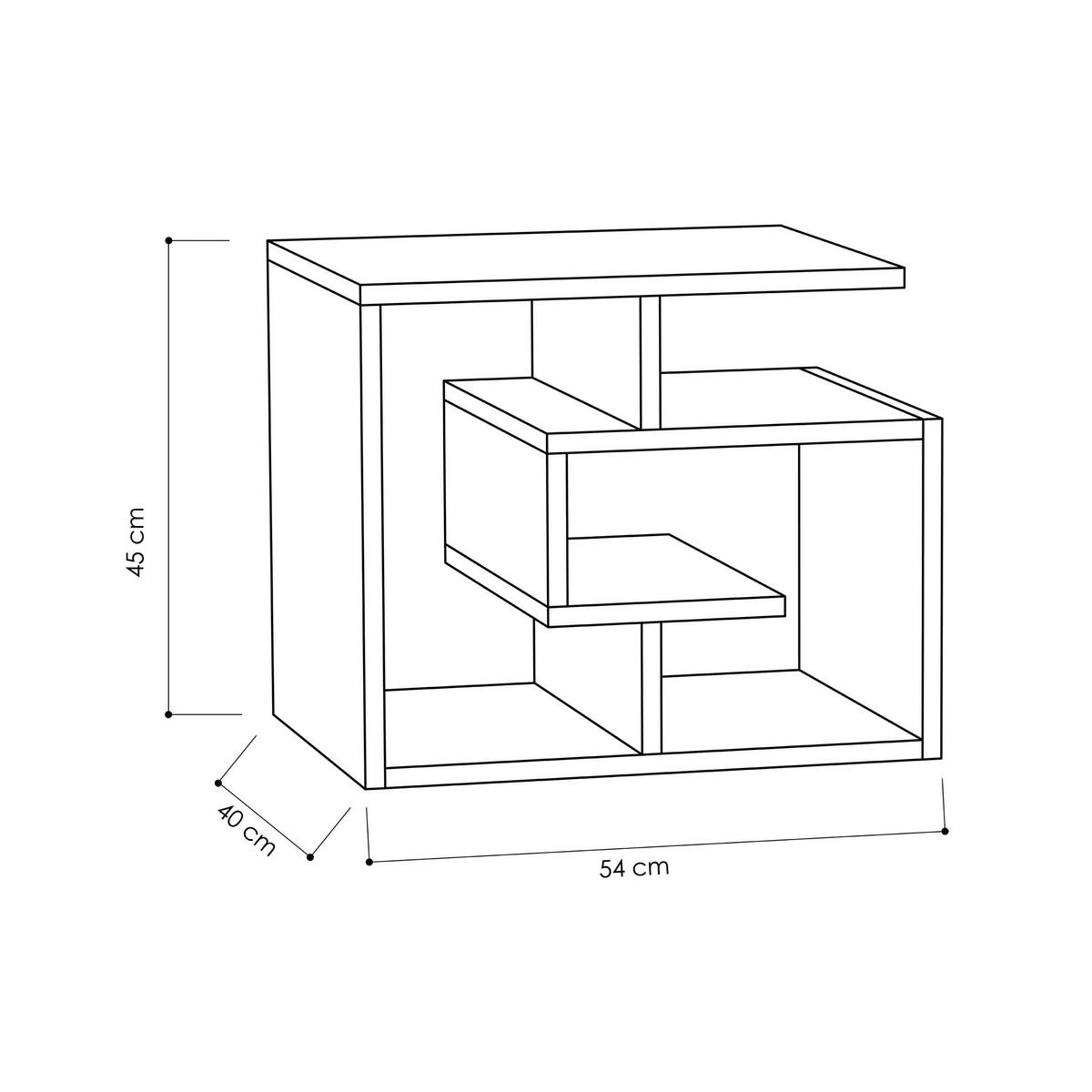 Couchtisch Labirent ca. 54x45x40 cm Weiß - Weiß, Design, Holzwerkstoff (54/45/40cm) - Livetastic