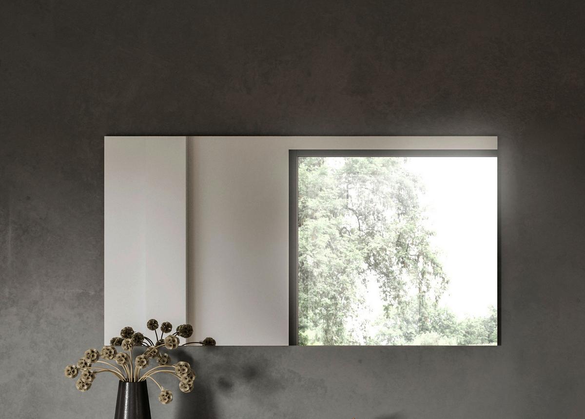 Wandspiegel NARO Eiche dunkel - Eiche dunkel, Design, Glas/Holzwerkstoff (120/64/2cm) - Livetastic