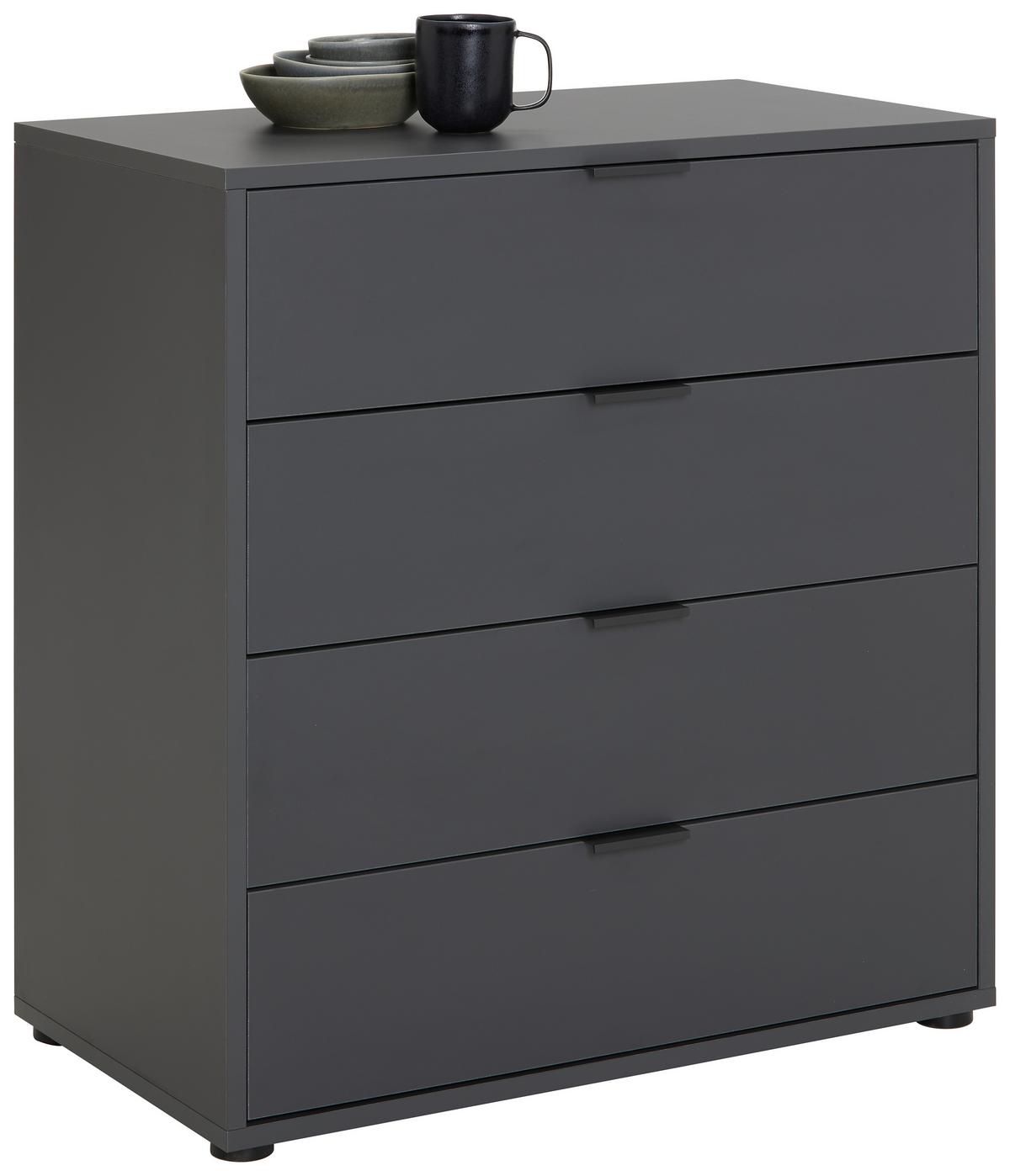 KOMODA BOUNTY - antracytowy, Modern (81/87/45cm) - Premium Living