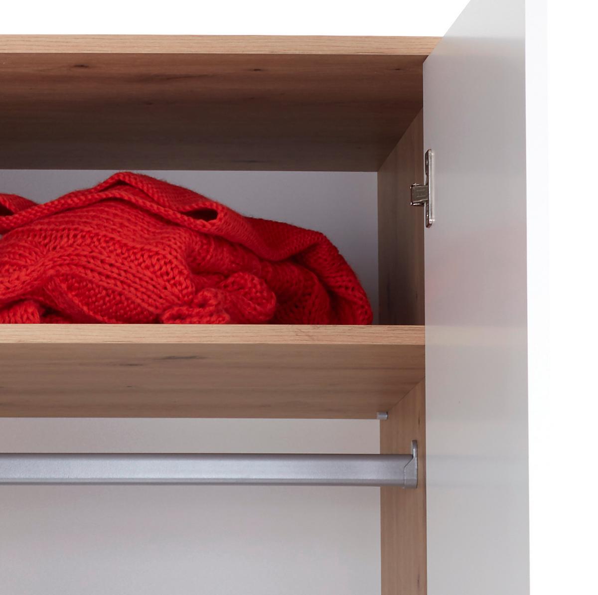 Ormar Za Odjeću Box - bijela/hrast Artisan, Moderno, drvni materijal/plastika (98/205/55cm) - Modern Living