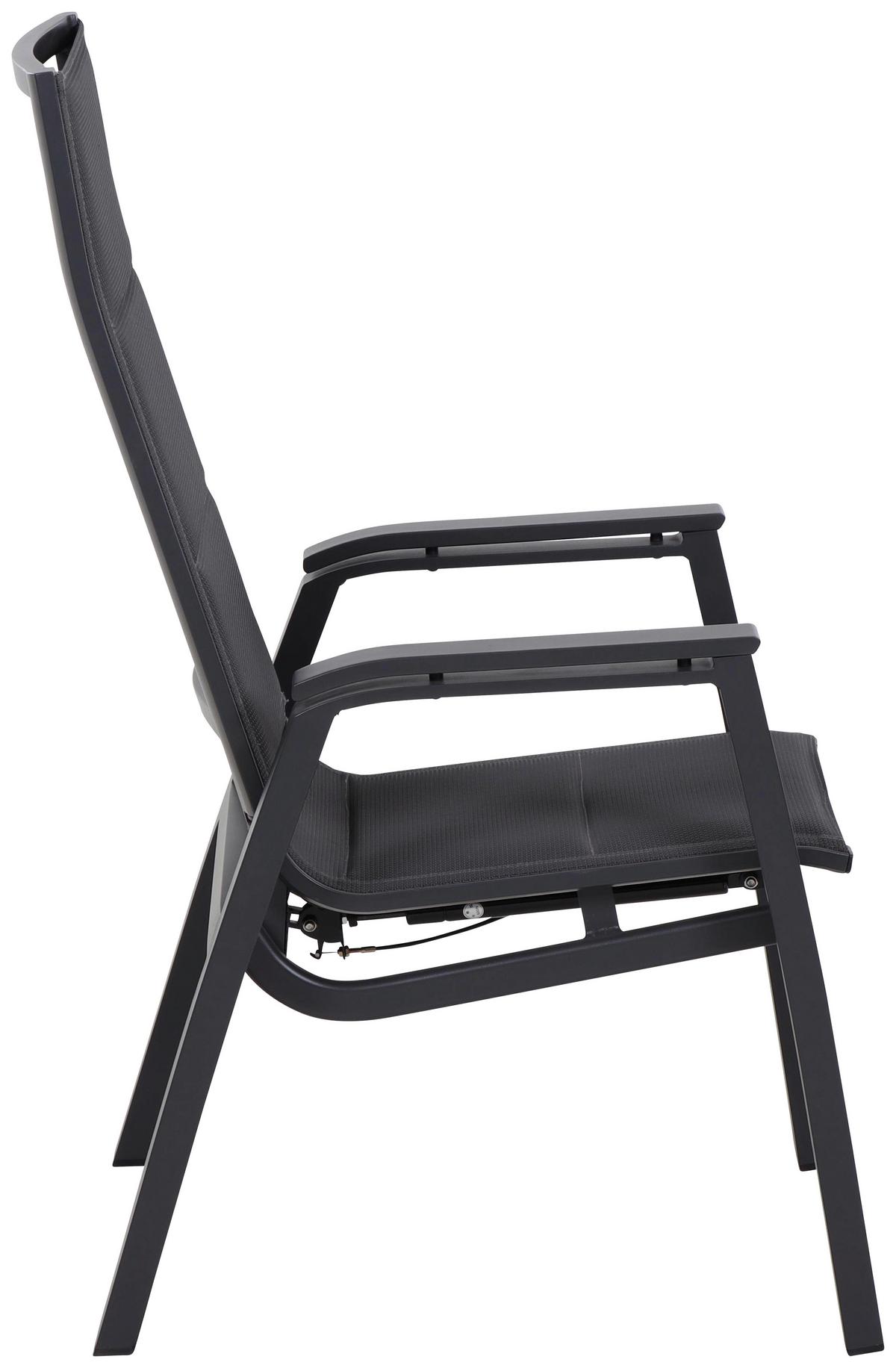 Gartengarnitur Milano 7-tlg. Anthrazit - Anthrazit, Basics, Keramik/Kunststoff (100/110/220cm) - Siena Garden