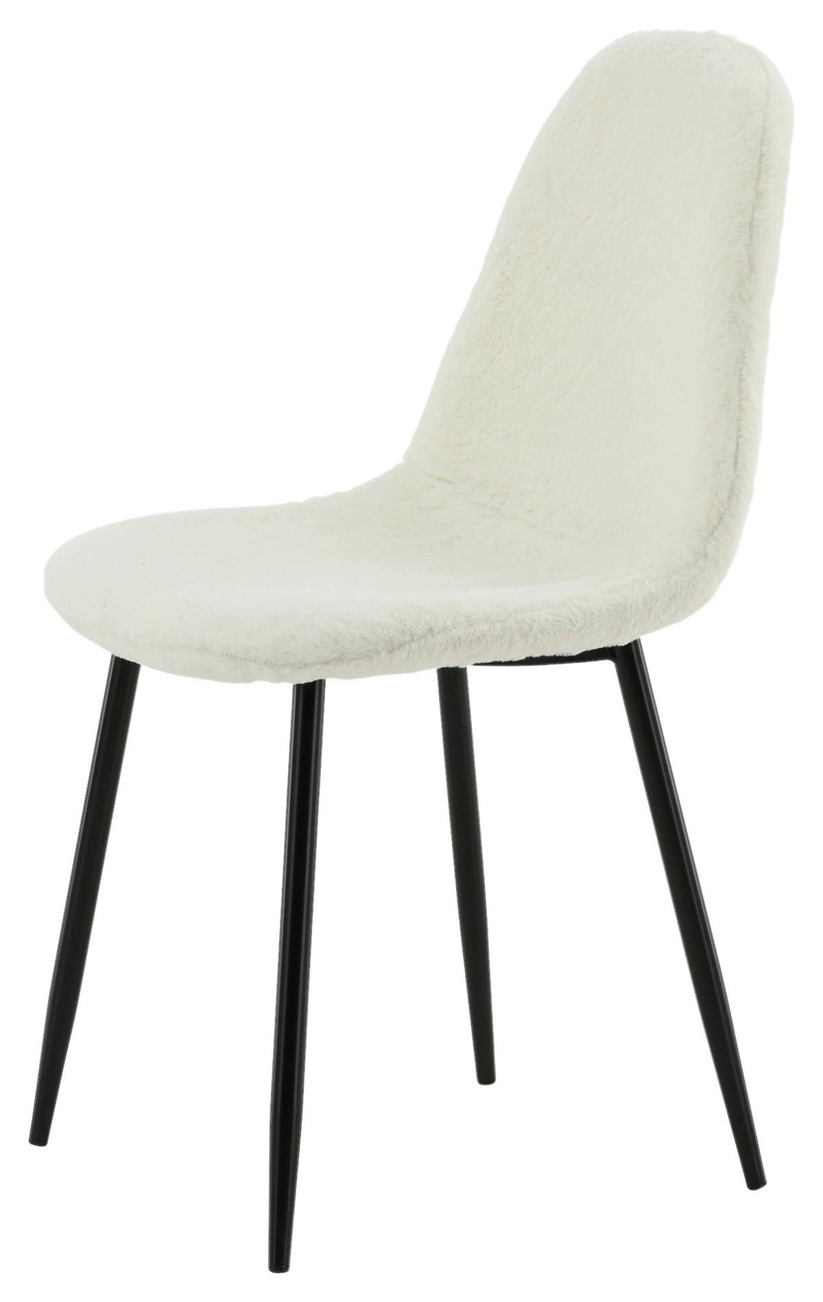 STUHL-SET POLAR - Schwarz/Weiß, Design, Textil/Metall (44/87/53cm) - Livetastic