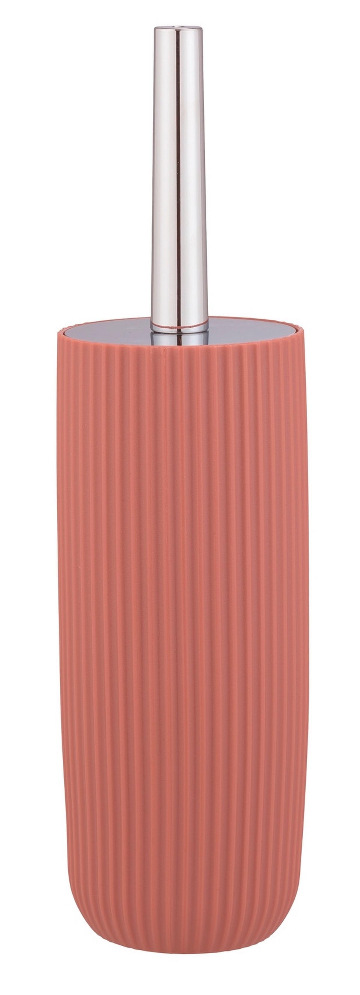 KOMPLET DO WC AGROPOLI - brudny róż/kolor chromowy, Basics, tworzywo sztuczne (10/36,5/10cm) - Wenko