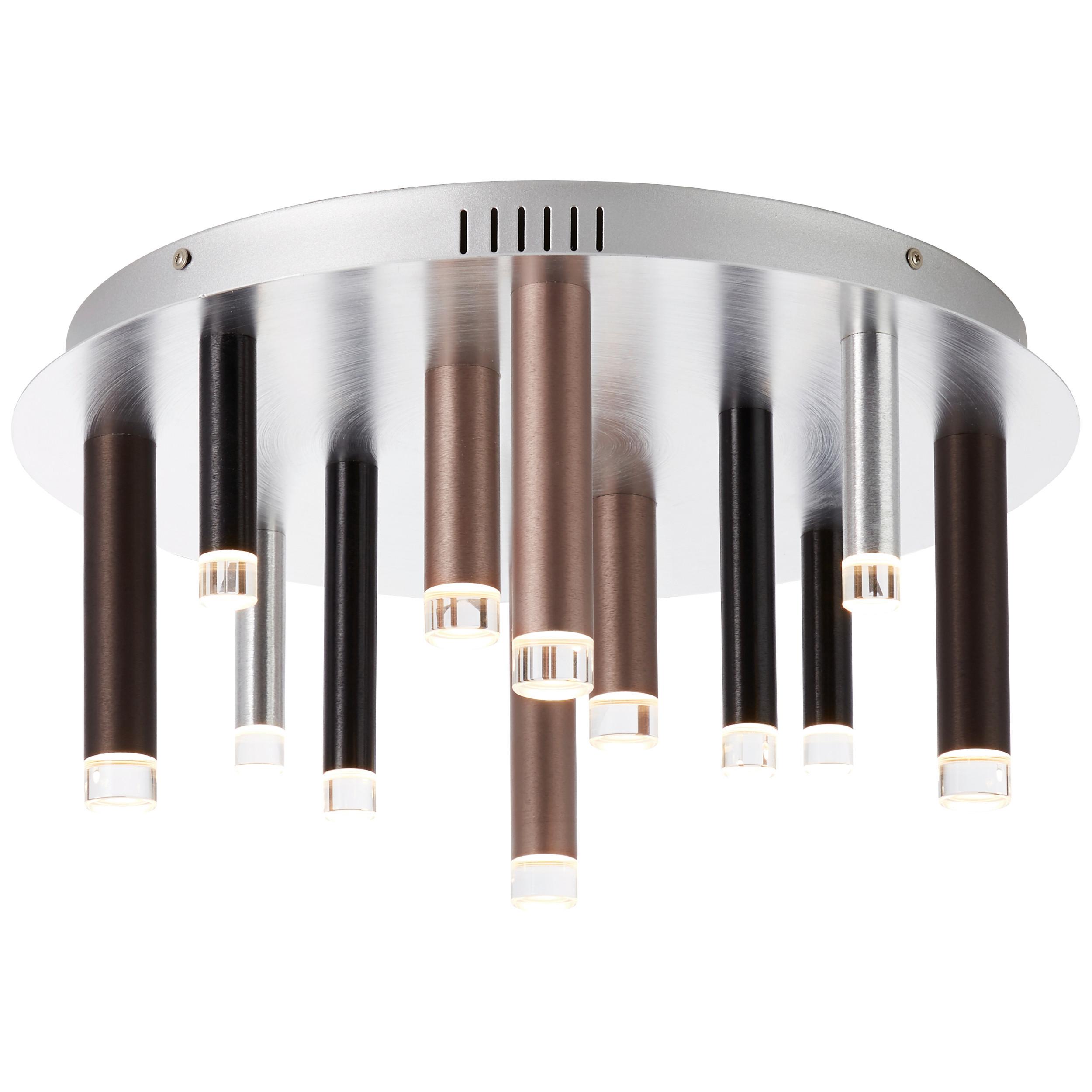 LAMPA SUFITOWA LED G93767/20 CEMBALO - czarny/kolor aluminiowy, Design, tworzywo sztuczne/metal (50,5/21,5cm)