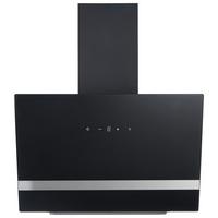 Dunstabzugshaube Hera Metall/ Glas Schwarz mit LED B: 60 cm - Schwarz, Trend, Glas/Metall (59,5/74,2-109,2/38,5cm) - Respekta