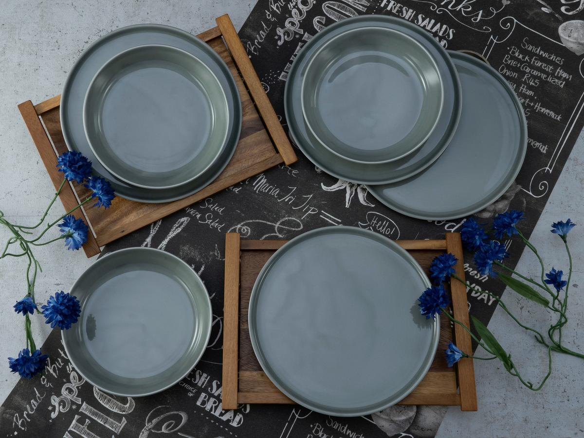 Jedilni Servis Chef Collection Grey, 12-Delni - siva, Basics, keramika - Creatable