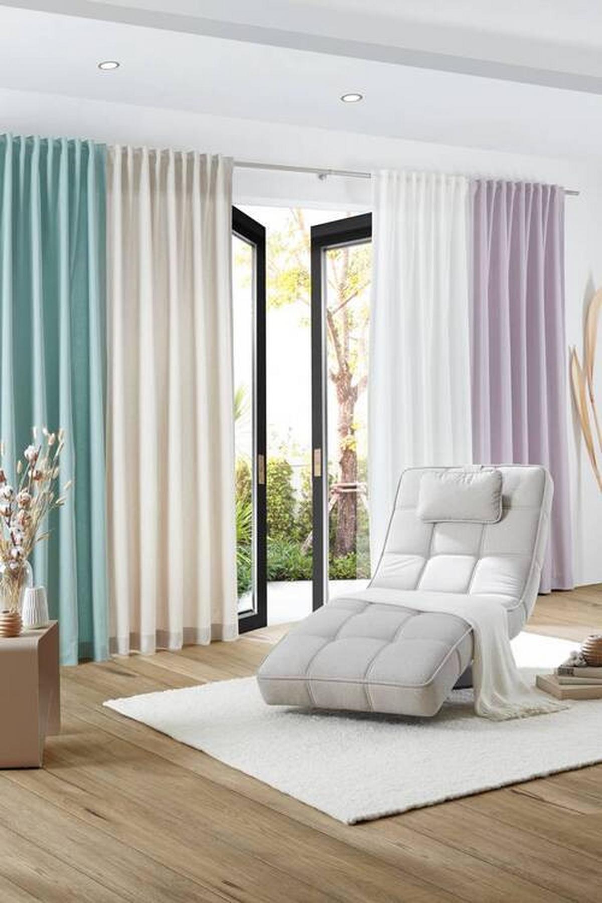 ZASŁONA GOTOWA MERLE - taupe, Basics, tkanina (140/255cm) - Bio:Vio