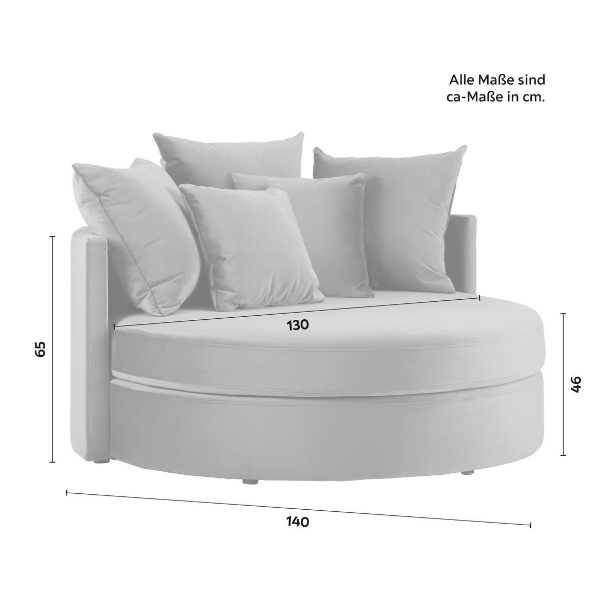 Dvosjed Elena - siva/crna, Moderno, drvo/tekstil (130/65/140cm) - Bessagi Home