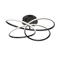 Plafonieră cu LED Eri - negru, Romantik / Landhaus, plastic/metal (40/19cm) - Premium Living