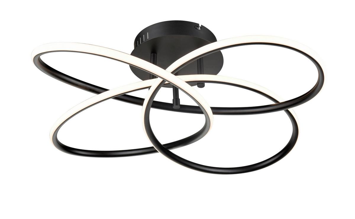 Plafonieră cu LED Eri - negru, Romantik / Landhaus, plastic/metal (40/19cm) - Premium Living