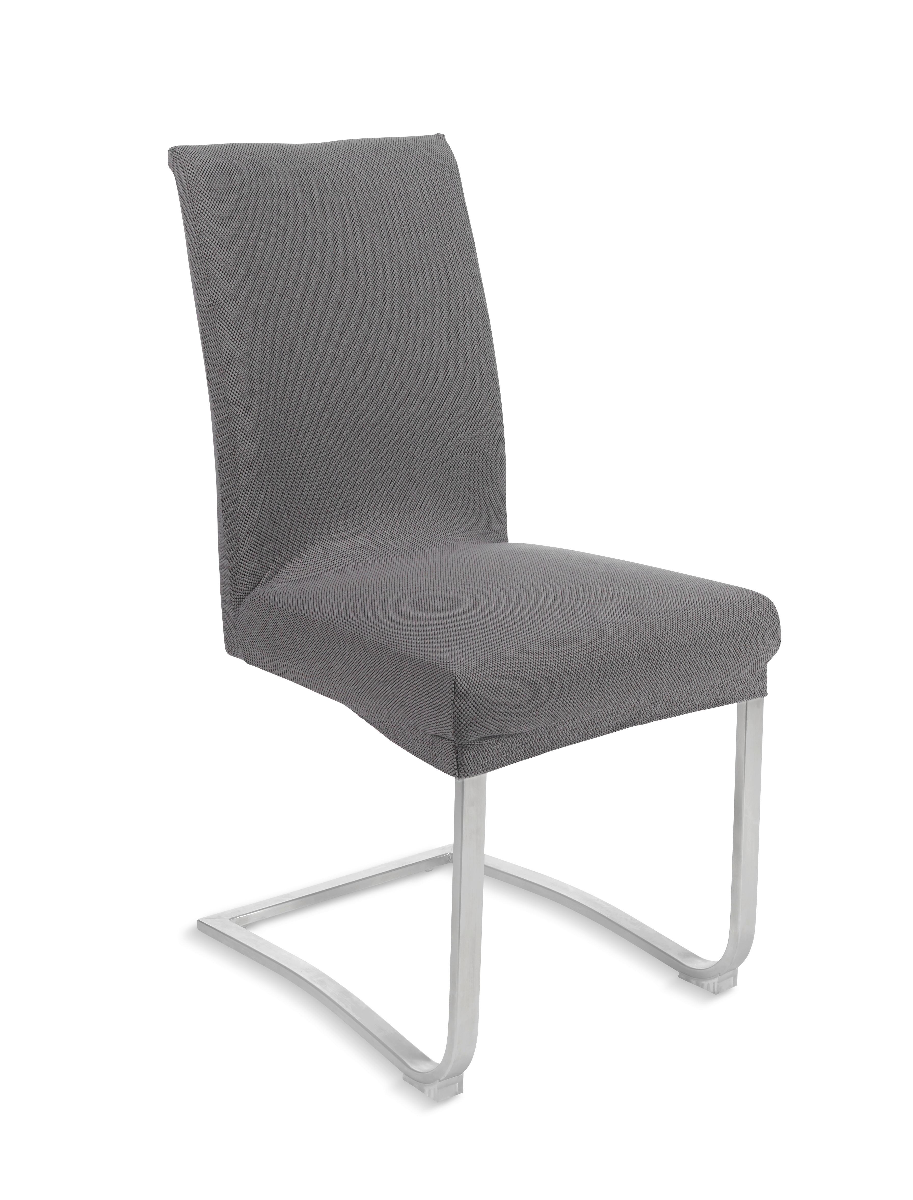 Husă scaun Dominik - antracit, textil (48/64/48cm) - Modern Living