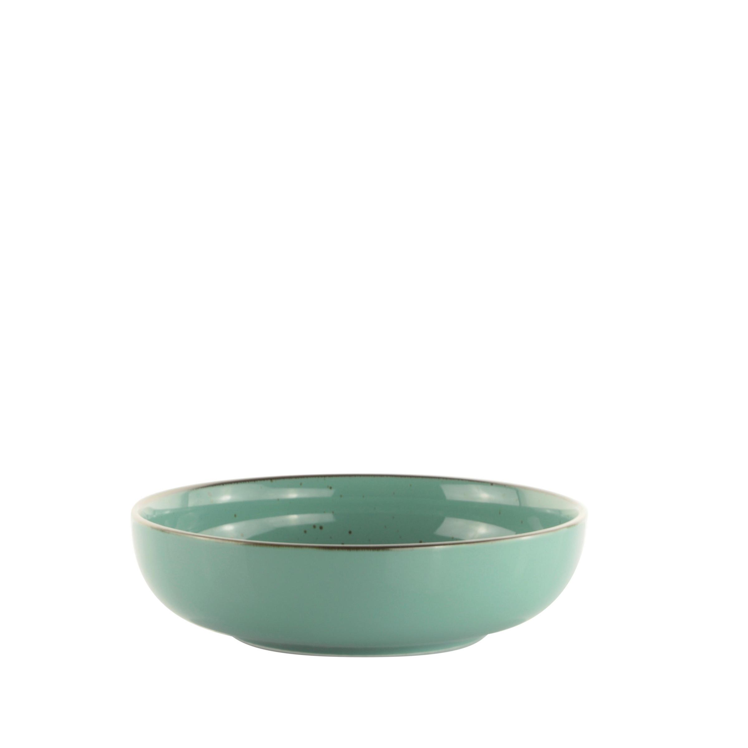 Suppenteller Capri aus Porzellan Ø 21 cm - Grün, MODERN, Keramik (21/5,9cm) - Mömax