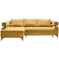 Kutna Garnitura Rosalie - curry žuta/crna, Konvencionalno, tekstil/metal (184/75-89/265cm) - Modern Living