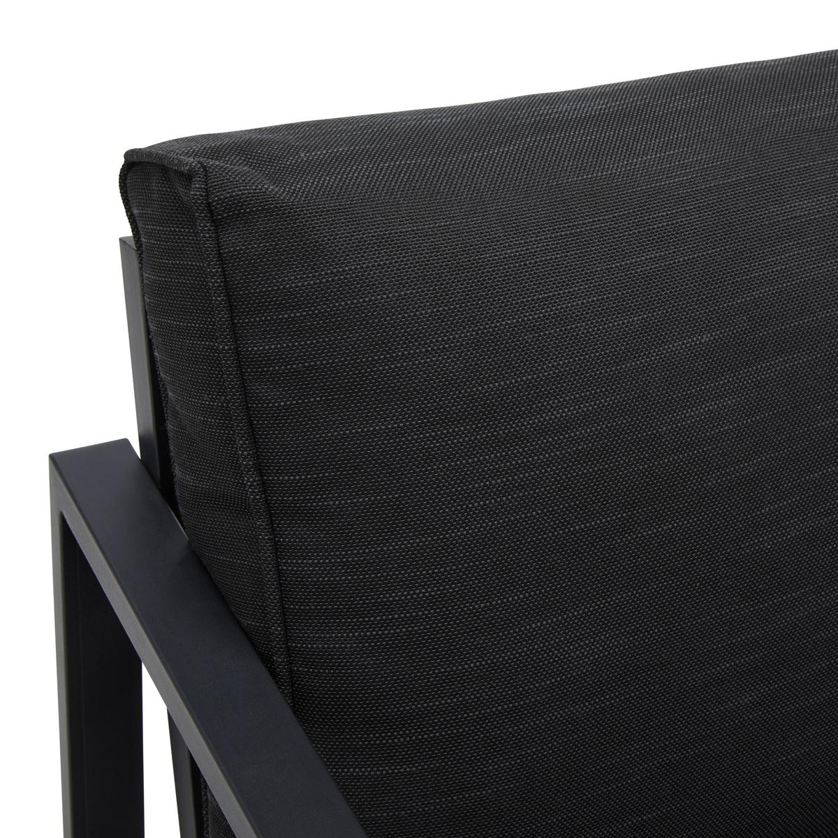 KOMPLET MEBLI TARASOWYCH ARIANNA - czarny, Modern, tworzywo sztuczne/metal (120/70/72cm) - Bessagi Garden