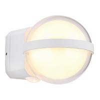 AUSSENWANDLEUCHTE 34157W - Klar/Weiss, Basics, Kunststoff/Metall (10,5/13/11cm) - Globo
