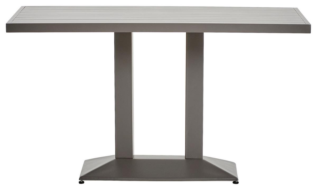 KOMPLET STOŁOWY NA TARAS MASSA - antracytowy/szary, Modern, metal/tkanina (193/244cm) - Ambia Garden