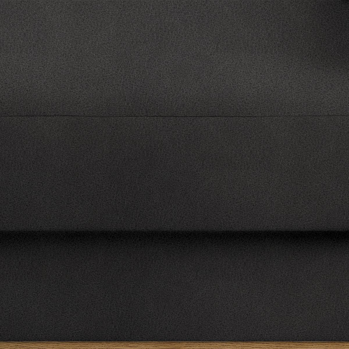 Wohnlandschaft Romeo Dunkelgrau - Dunkelgrau/Schwarz, KONVENTIONELL, Textil/Metall (167/87/234cm) - Zandiara