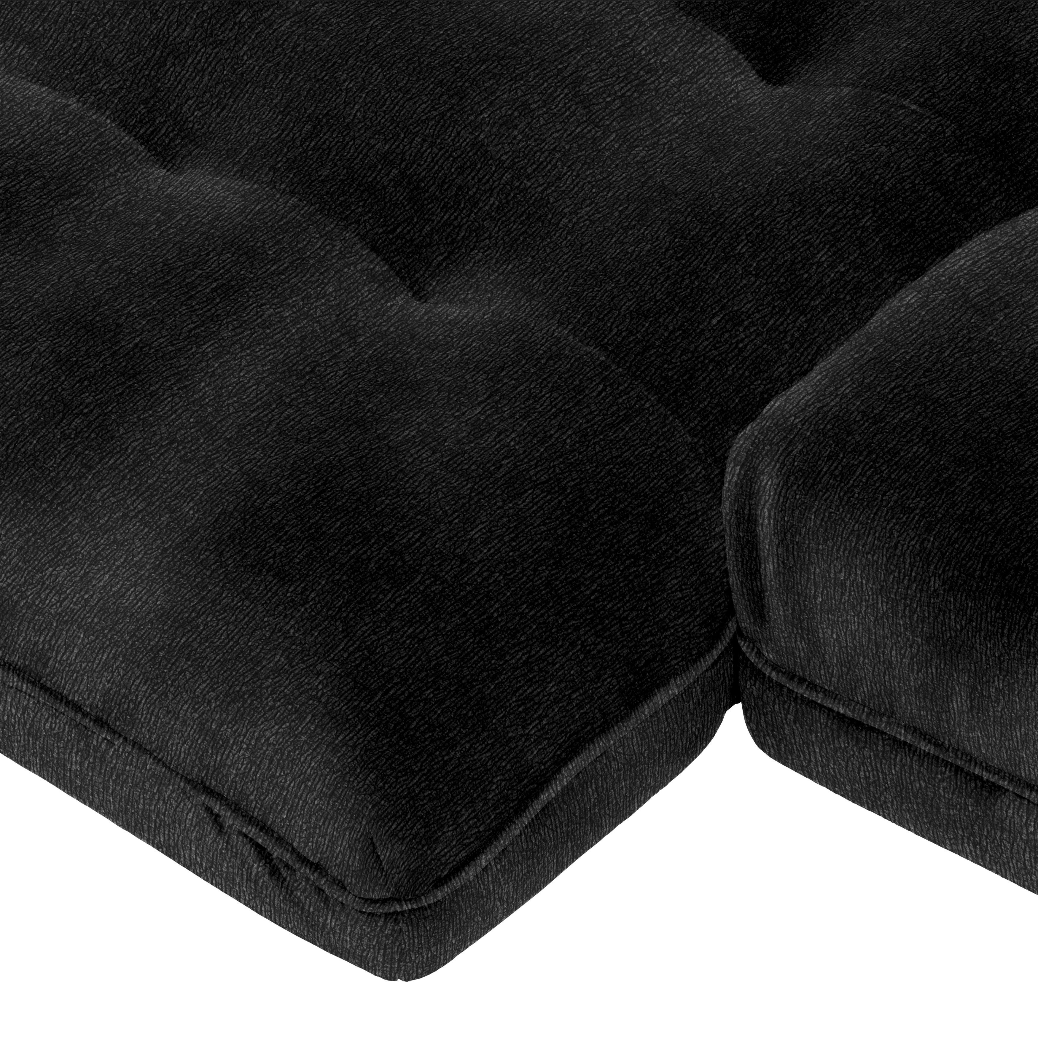 Wohnlandschaft Vivo Schwarz - Schwarz, MODERN, Kunststoff/Textil (179/63/317cm) - Premium Living